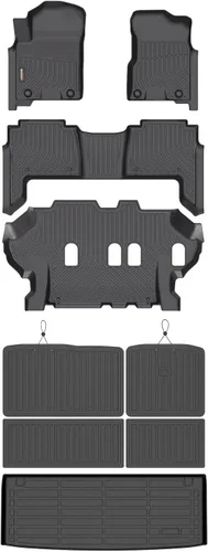 Miniatura 56 de Alfombrillas y forro de carga para Jeep Grand Cherokee L 2021-2025 (solo para 6 plazas sin consola central), alfombrillas de automóvil TPE para todo