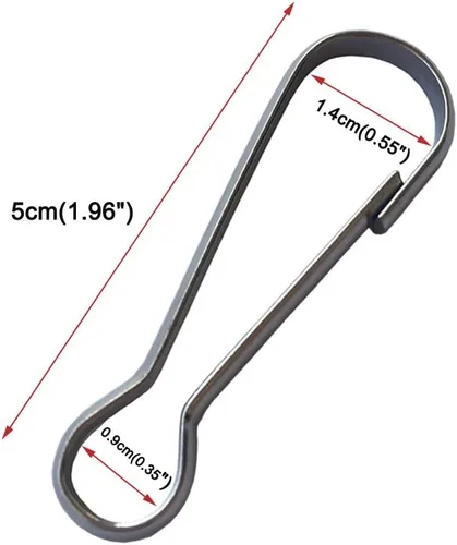 Miniatura 3 de 6 ganchos de 2 pulgadas para asta de bandera de acero inoxidable