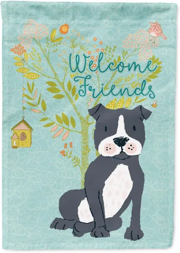Miniatura 21 de Caroline's Treasures BB7594GF Bandera de jardín de Husky siberiano con texto en inglés "Welcome Friends" - Bandera decorativa para patio exterior