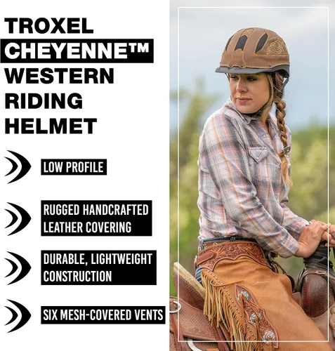 Miniatura 2 de Troxel Cheyenne Rugged Horse Riding Helmet, Low-Profile, Self-Adjustable Design, Safety Horseback Riding Gear