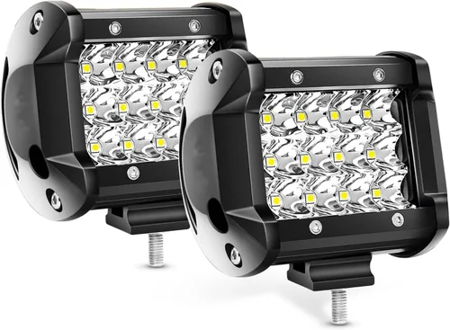 AUXTINGS 2 unids 4 pulgadas 36 W triple fila 7D lente Spot LED barra de luz LED impermeable trabajo buceo luces para todoterreno Jeep ATV AWD SUV