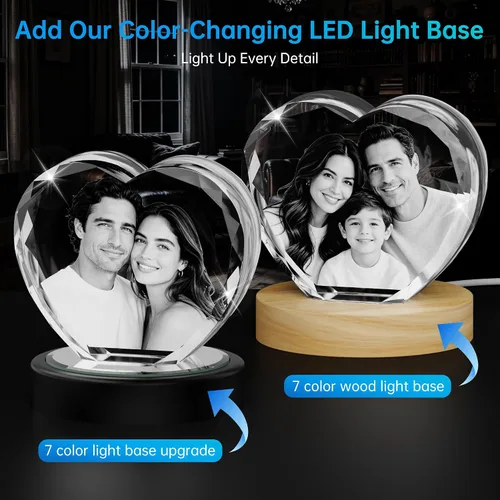 Miniatura 2 de Foto de cristal 3D, regalos personalizados de Navidad para mamá, mujer, esposa, para ella, pareja, regalos personalizados con tu propia foto, imagen