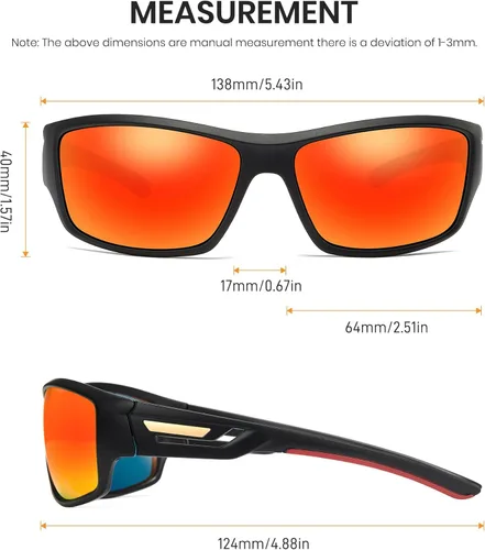 Miniatura 6 de Cyxus Polarized TR90 Cycling Sunglasses Men Women Rectangle Glasses Running Fishing Bike Baseball Sport Golf Driving 1070 Marco 4-mate Lente