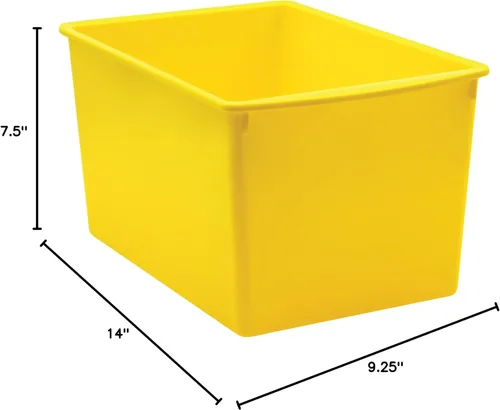 Miniatura 2 de Teacher Created Resources® Cubo multiusos de plástico amarillo
