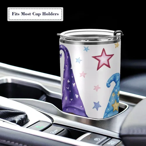 Miniatura 5 de Vaso de 20 onzas con tapa y pajilla, vaso de acero inoxidable aislado al vacío, reutilizable, de doble pared, taza de café de viaje