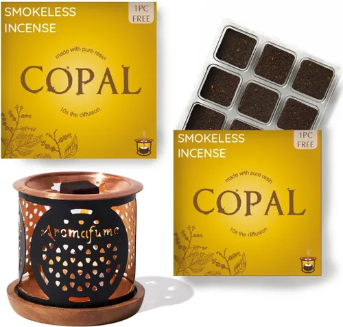 Miniatura 14 de Aromafume - Paquete de recambio de ladrillos de incienso Copal 3 bandejas x 9 ladrillos Copal de procio (Burseraceae) nativo de México Ideal