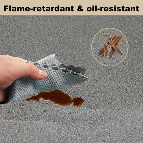Miniatura 4 de Alfombrillas para Parrilla BBQ para Parrilla al Aire Libre, 65 x 38 pulgadas Alfombrillas Bajo Parrilla de Servicio Pesado Engrosadas, Protector