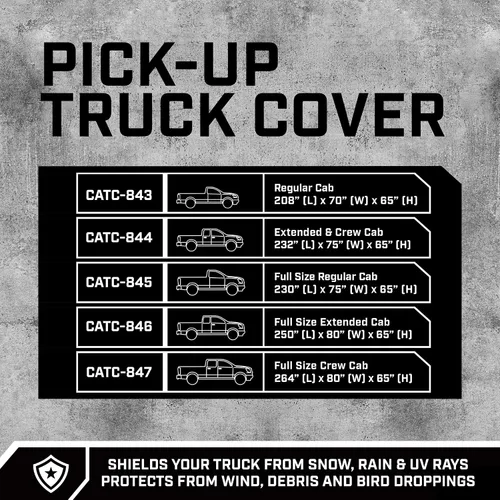 Miniatura 6 de CAT Funda para Camioneta de Reparto, Cubierta para Camiones, Cubierta de Coche Impermeable para Todo Tipo de Clima, Resistente, Cubierta Completa