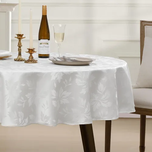 Miniatura 28 de Romanstile Mantel rectangular de jacquard de primavera, impermeable, diseño floral de damasco, manteles decorativos de tela pesada para cenas