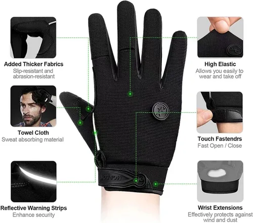 Miniatura 2 de BIKINGMOREOK - Guantes de ciclismo para bicicleta de montaña, para hombre y mujer, permite el uso de pantallas táctiles, con acolchado de gel