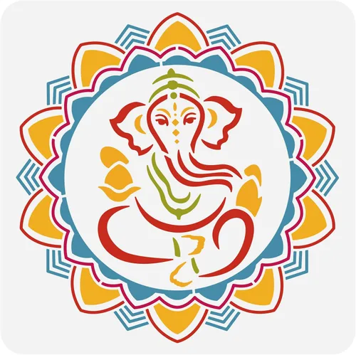 BENECREAT Ganesha - Plantillas de pintura de dibujo, plantillas de elefante indio para pintar en álbumes de recortes, álbum, madera, piso, pared y