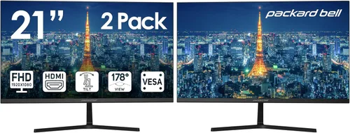 Miniatura 14 de Packard Bell Monitor airFrame FHD de 21 pulgadas, 1920x1080, Ultrawide, compatible con montaje VESA, ajuste de inclinación, HDMI/VGA, bisel delgado