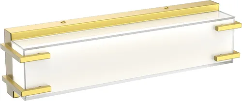 Lámparas LED para baño sobre espejo, luz de tocador de 16 pulgadas con pantalla blanca lechosa, luz diurna 4000K, acabado cromado, barra de baño