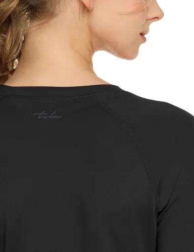 Miniatura 7 de TSLA - Paquete de 1 o 3 unidades de camiseta de compresión deportiva para mujer, ajuste fresco y seco, camiseta de manga larga para entrenamiento