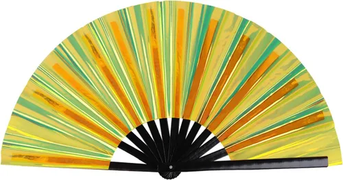 Miniatura 32 de Paquete de 4 ventiladores de mano plegables grandes para mujeres/hombres, ventilador chino de Kung Fu de mano, abanicos plegables decorativos