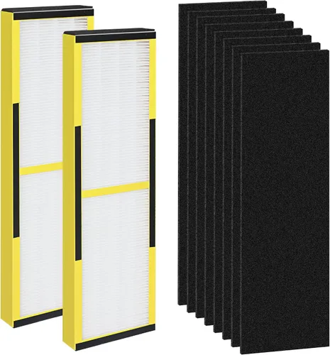 Paquete de 2 filtros FLT4825 True B de repuesto con 8 prefiltros compatibles con purificador de aire Guardian AC4825 AC4300 AC4800 AC4900 AC4850, H13