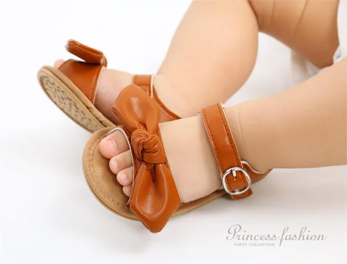 Miniatura 99 de Meckior Sandalias de verano con punta abierta y suave de piel sintética para bebés y niñas pequeñas