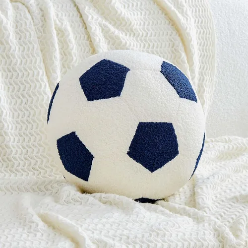 Miniatura 9 de Uvvyui Almohada de fútbol de fútbol, redonda, estética, decoración del hogar, almohada decorativa suave para fútbol, pelota deportiva de fútbol, Azul