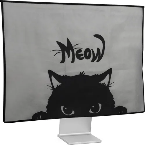 kwmobile Funda compatible con monitor de 27 a 28 pulgadas, con almacenamiento adicional, color gris y negro