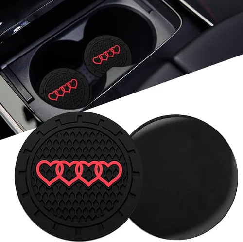 Paquete de 2 posavasos de 2.75 pulgadas para Audi Jeep, Toyota, Honda, Ford, Chevy, GMC, Dodge, Subaru, Cadillace, Kia, Hyundai, Volkswagen, BMW,
