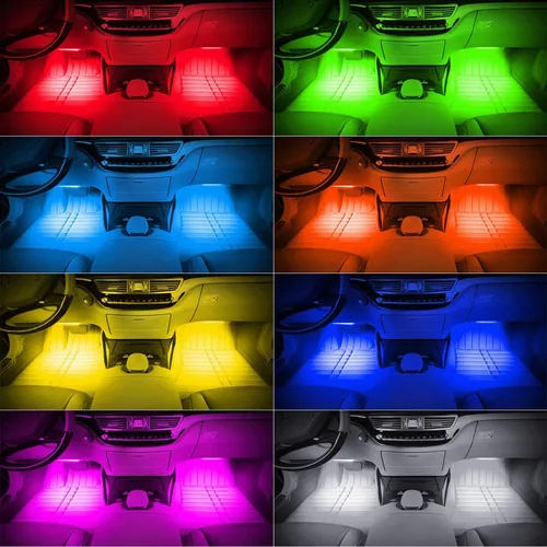 Miniatura 6 de Icbeamer - Tira de luz LED para interiores bajo el asiento con control de teléfono inteligente, color mate, con función activa