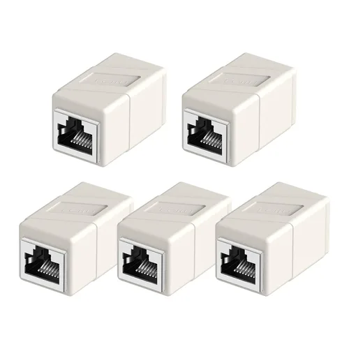 Miniatura 11 de Acoplador RJ45, paquete de 10 adaptadores Ethernet hembra a hembra, 8 pines modulares rectos, conectores de red para cable Ethernet Azul
