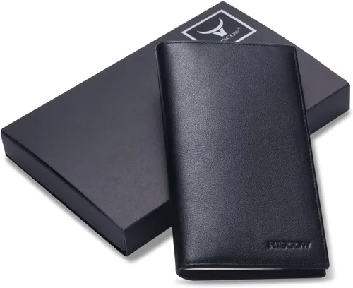 Miniatura 7 de HISCOW Funda minimalista para chequera, cuero de grano completo