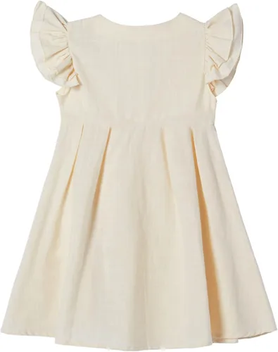 Miniatura 2 de Niyage Vestido sin mangas para niños pequeños, vestidos de fiesta casuales para niñas, de algodón, con lazo y lazo, vestido bohemio casual