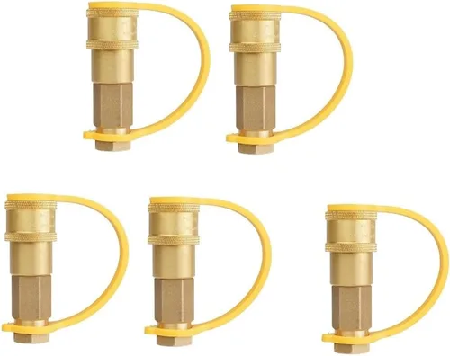 Miniatura 9 de South Bend Components Válvula de cierre de propano RV de 1/4 pulg. de conexión rápida hembra para propano/gas natural/aire, 100% latón sólido