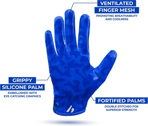 Miniatura 2 de RPG1 Football Gloves - Adult & Youth Sizes – Extra Sticky Grip Kids Football Gloves for Game Day, Training, High School