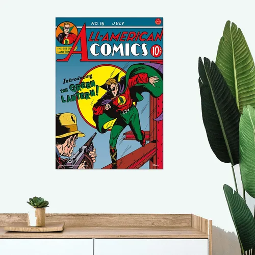Miniatura 3 de MIGHTYPRINT DC Comics - Linterna verde - Arte de portada de cómic Origin Story - 80 aniversario - Arte de pared único de 17 x 24 pulgadas - No hecho