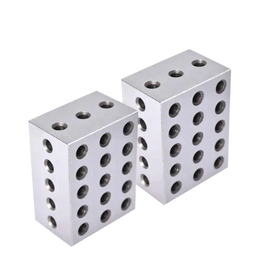 Miniatura 9 de findmall 1 x 2 x 3 Pulgadas Bloques Par Igualado Acero Endurecido 23 Agujeros Precisión 1 2 3 Bloque de Fresado para Mecanistas
