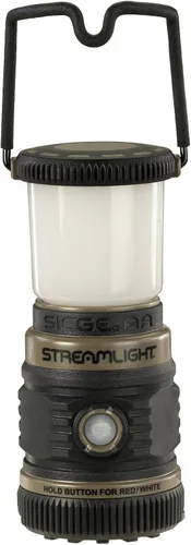 Miniatura 3 de Linterna Streamlight 44941 Siege AA de 200 lúmenes con LEDs blancos y rojos para acampar y emergencias, color Coyote LED blanco y rojo