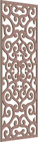 Miniatura 47 de Eveline - Paneles decorativos de pared de madera con calado, 13 3/8 pulgadas de ancho x 34 3/8 pulgadas de alto x 3/8 de alto, roble rojo rojo