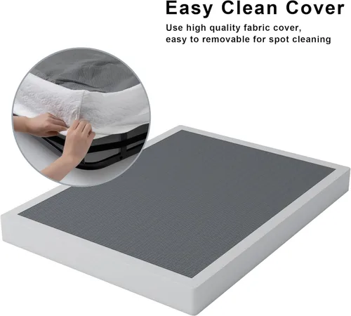 Miniatura 6 de Vehowy Somier de 7 pulgadas para cama Full, solo somier de tamaño Full, base de colchón de servicio pesado, base de cama de metal, antideslizante