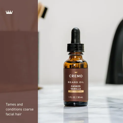 Miniatura 3 de Aceite para barba Cremo, vainilla añejada revitalizante, 1 fl oz - Restaura la humedad natural y suaviza tu barba para ayudar a aliviar el picor