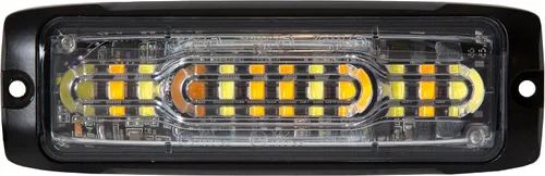 Miniatura 4 de Buyers Products 8890307 Luz estroboscópica LED ultra fina de 5 pulgadas, de doble color, rojo/transparente, 12 LED, carcasa de aluminio, luz
