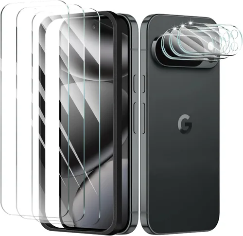 Miniatura 6 de Paquete de 4 protectores de lente de cámara para Google Pixel 6A, protector de pantalla de vidrio templado 9H, claridad HD, antiarañazos, sin