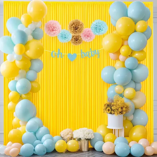 Miniatura 42 de Paneles de cortinas de fondo negras de 10 pies x 10 pies para fiestas, fiestas de cumpleaños, sin arrugas, cortinas de telón de fondo de tela