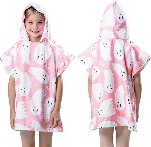 Miniatura 9 de Gealaek Toalla con Capucha para Niños de 2 a 10 Años, Niños y Niñas, Toalla de Baño, Piscina, Playa, Poncho de Playa Suave y Absorbente (Coches)