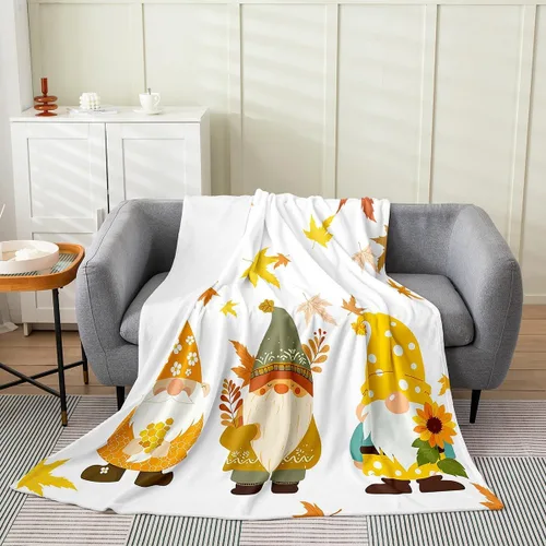 Miniatura 24 de Bonita manta de franela de vellón de pavo para cosecha, manta de Acción de Gracias para cama, sofá, decoración de otoño, decoración de otoño, manta