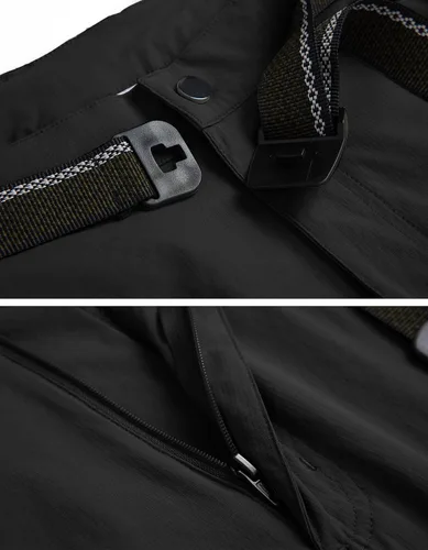 Miniatura 4 de WENRONSTA Pantalones cargo de senderismo para hombre, secado rápido, ligeros, impermeables, 6 bolsillos, para exteriores, pesca, montaña