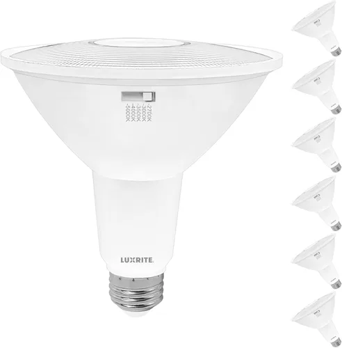 Miniatura 8 de LUXRITE Paquete de 6 bombillas LED PAR38 para exteriores, equivalente a 120 W, 1250 lúmenes, 2700 K blanco cálido, 15 W regulable, foco