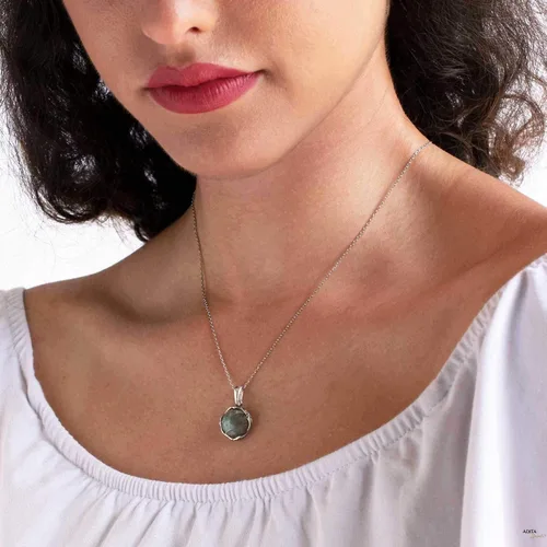 Miniatura 23 de 925 Sterling Silver Gemstone Necklace Women - Gemstone Pendant Necklace Silver- Birthstone Necklace - Silver Jewelry for Women- Minimalist Jewelry