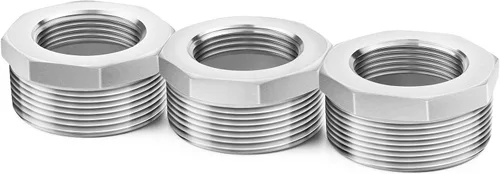 Miniatura 9 de ChillWaves Montaje de tubería de acero inoxidable 304, buje hexagonal reductor 1/2 pulgada NPT macho x adaptador de rosca hembra NPT de 1/4 pulgadas