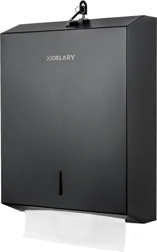 Dispensador de toallas de papel para montaje en pared comercial, pliegue en C, multipliegue, triple pliegue, dispensador de toallas de mano sin Negro