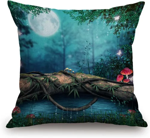 Miniatura 22 de TSSOHU Funda de almohada de granja de 18 x 18 pulgadas, funda de almohada tropical, hojas de palma tropical, Hawaii, selva, fundas de almohada Tss11