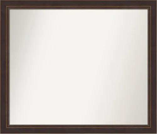 Miniatura 8 de Amanti Art Espejo de baño de bronce para sobre el fregadero, 24 x 24 pulgadas, espejo cuadrado de bronce Lara para tocador, marco de madera