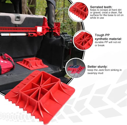 Miniatura 6 de Seven Sparta Soporte base todoterreno compatible con almohadilla de PP Hi Lift Jack para aliviar el hundimiento de elevación de Jack