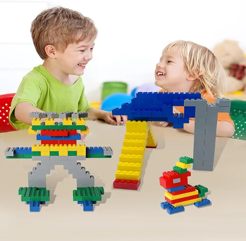 Miniatura 4 de Bloque de construcción multicolor, 121 piezas de 2 x 4, compatible con bloques de construcción clásicos, juguetes creativos de bloques